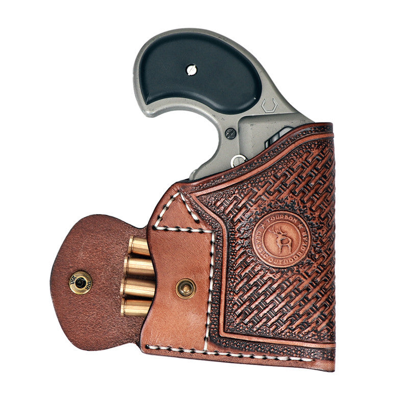 Leather Gun Holster for Revolvers and Handguns - Tactical Concealed Carry