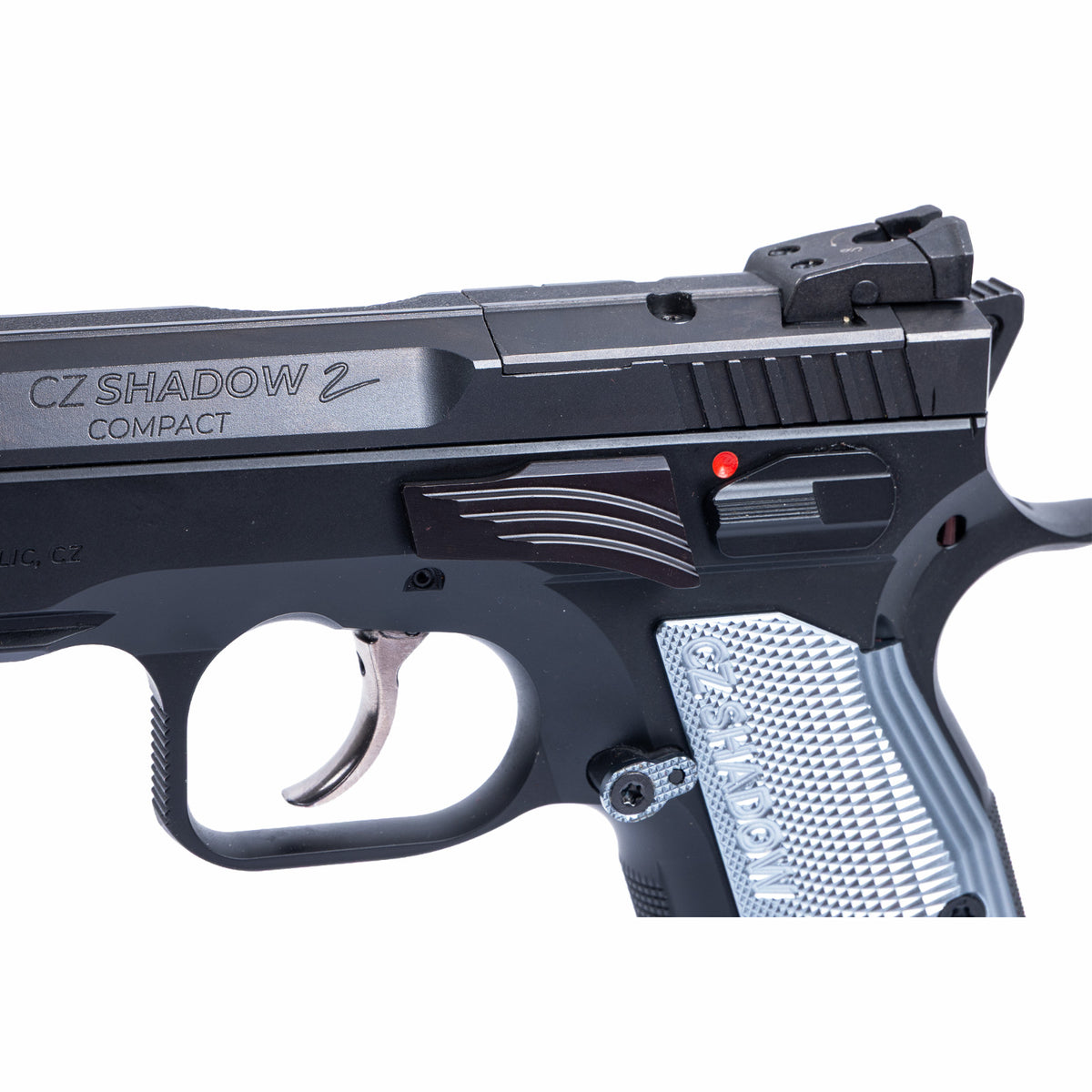 CZ Pistol Slide Stop for TS2 Shadow 2 SP-01 - Oversized Grip, Blued Finish