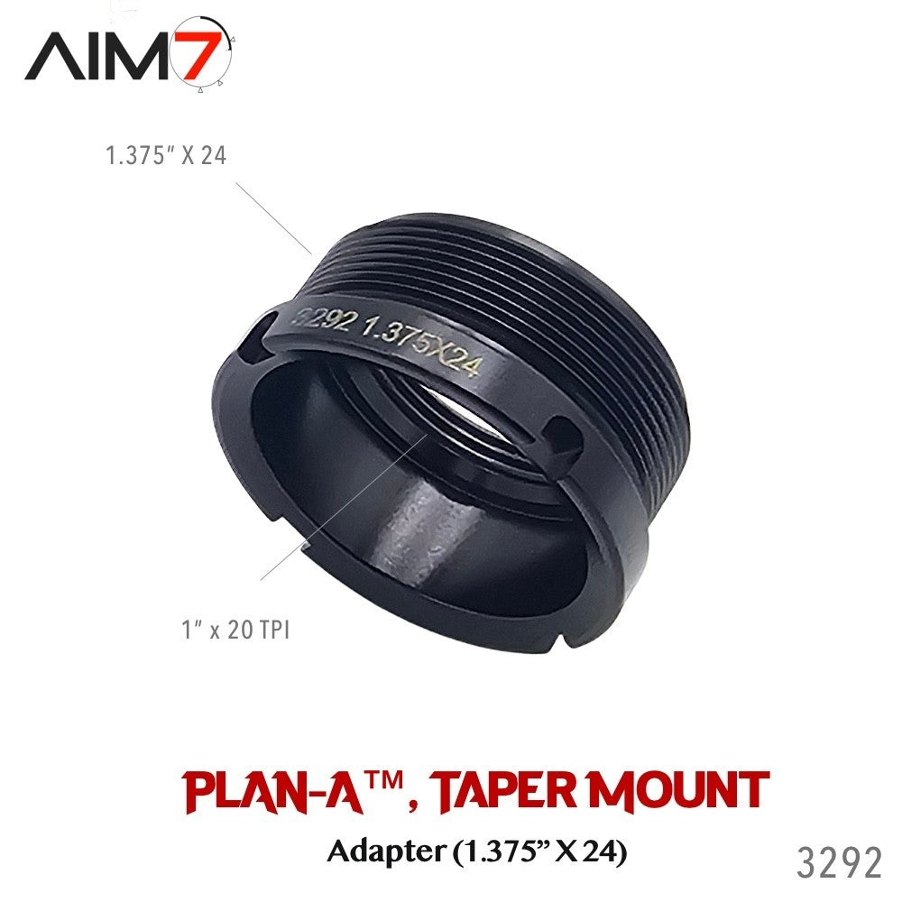 Bicycle Hub Adapter 1.375x24 to Plan A Taper Mount SUS303 Steel