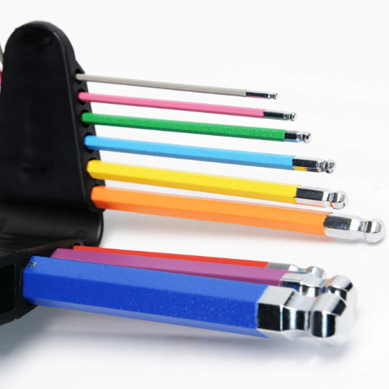 Colorful Rainbow Bicycle Multi-Tool Set with Torx and Allen Keys - Durable Cycling Wrench