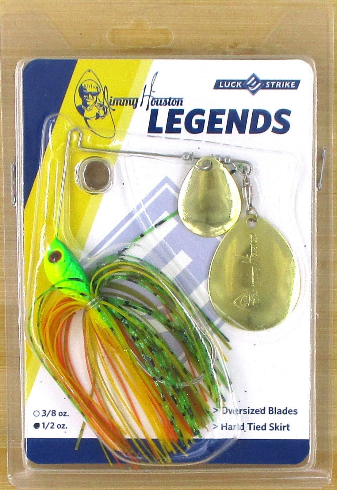 Fishing Spinnerbaits - 6-Pack Fire Tiger Double Colorado Blades