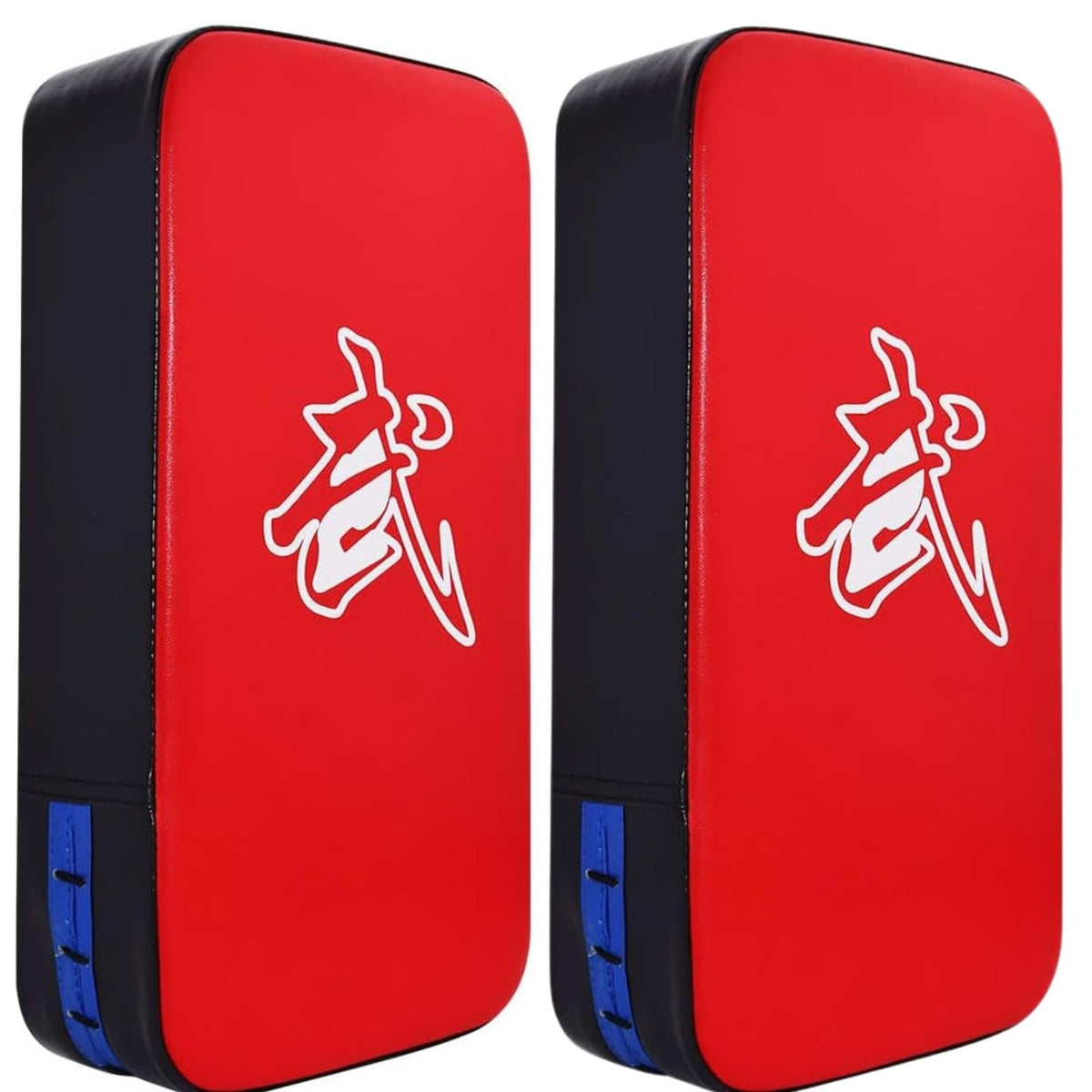 Martial Arts Kick Shield Set - Muay Thai MMA Karate Kickboxing Training Pads - Red 3 Pcs