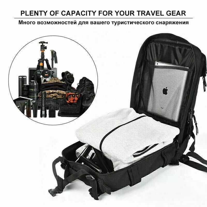 30L Military Tactical Backpack Waterproof Hiking Rucksack Travel Bag