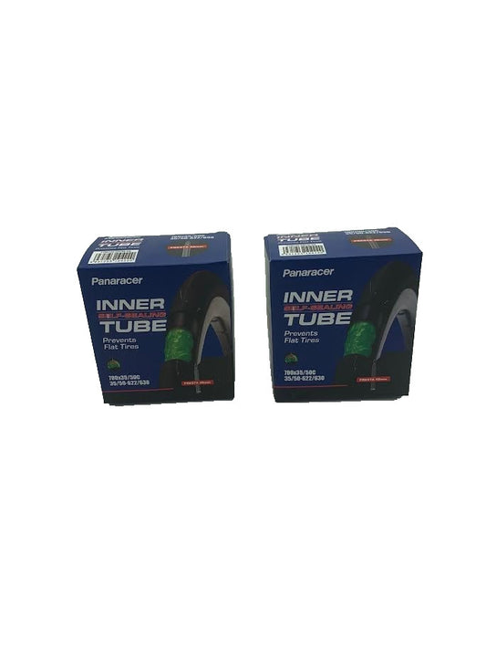 Pair of 700x35-50c Bicycle Inner Tubes with Presta Valve 48mm Self-Sealing