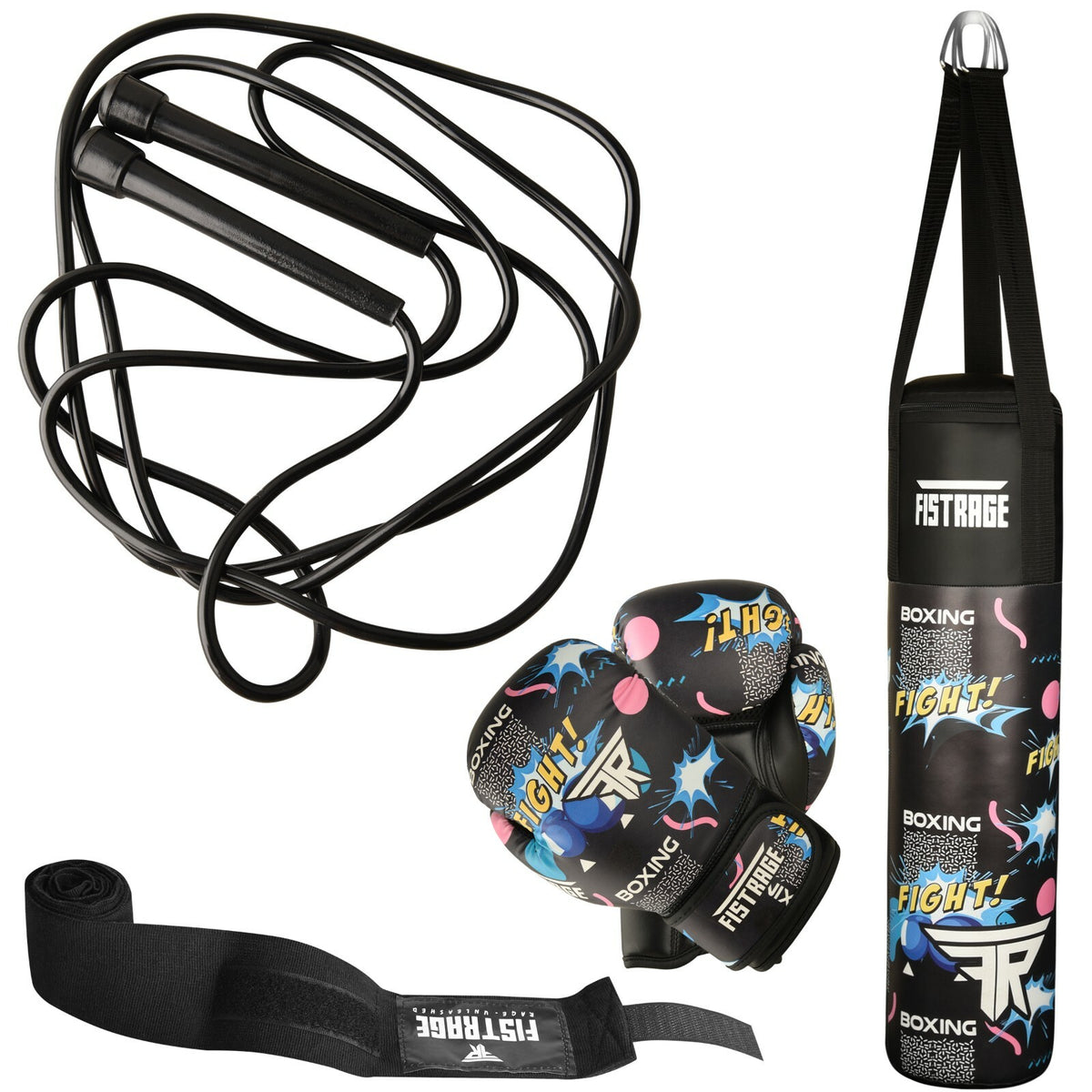 Kids Boxing Set with Heavy Punch Bag and 6oz Gloves - Unfilled or Filled Options