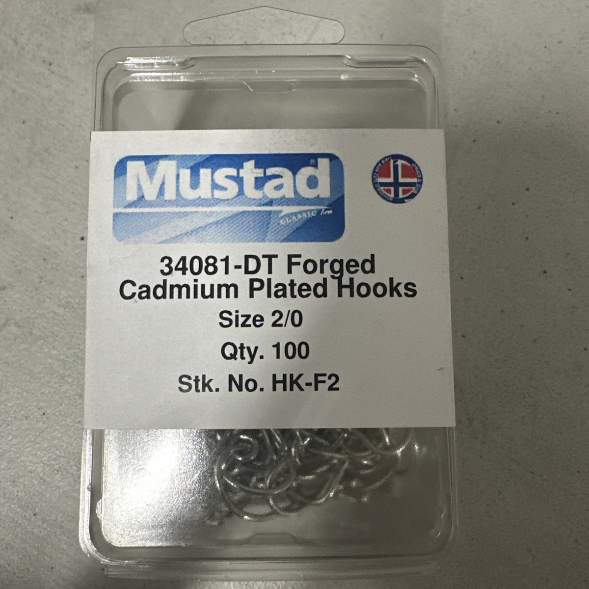2-Pack Saltwater Fishing Hooks Size 2/0 Forged Hooks 200 Count