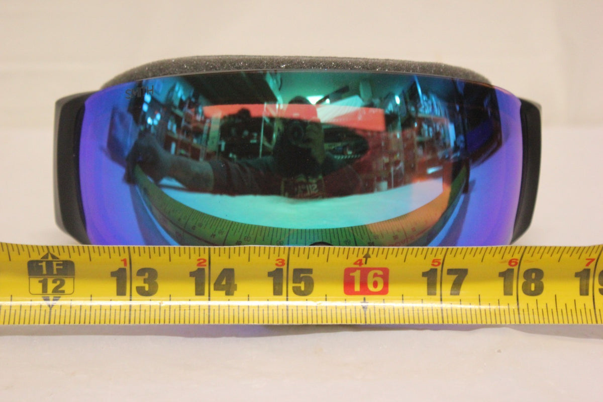 Smith I/O MAG S Goggles Black with Chromapop Green Mirror Storm Blue Lens