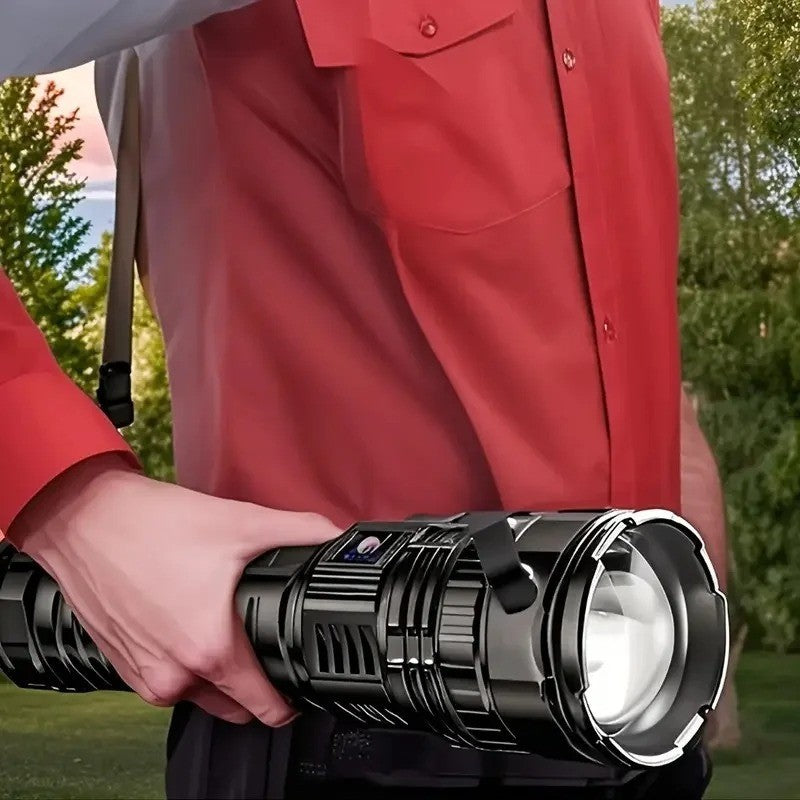 Rechargeable LED Flashlight Tactical Torch Zoomable Waterproof Camping Hunting