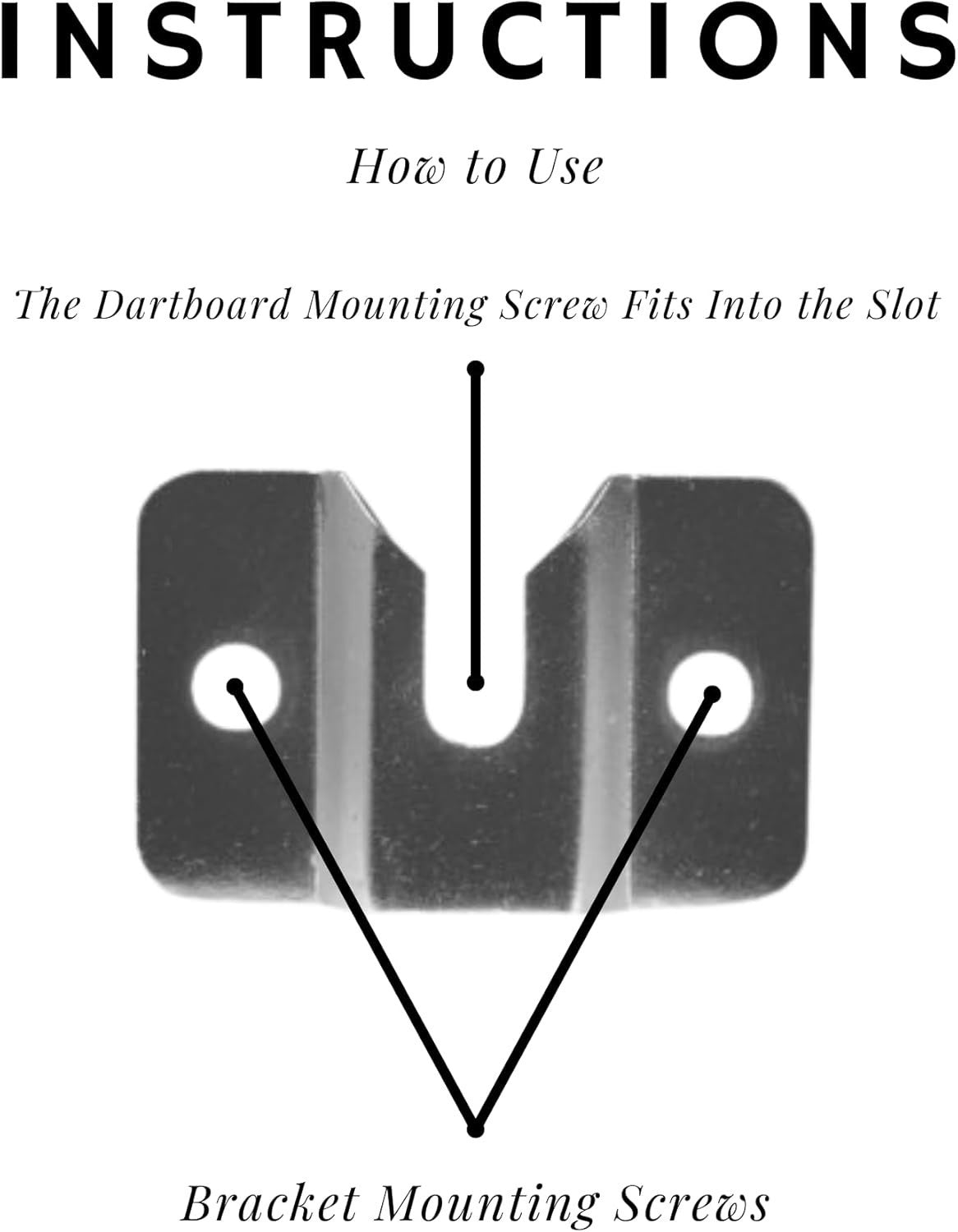 Universal Dartboard Mounting Hardware Kit in Silver – Easy Install & Stability