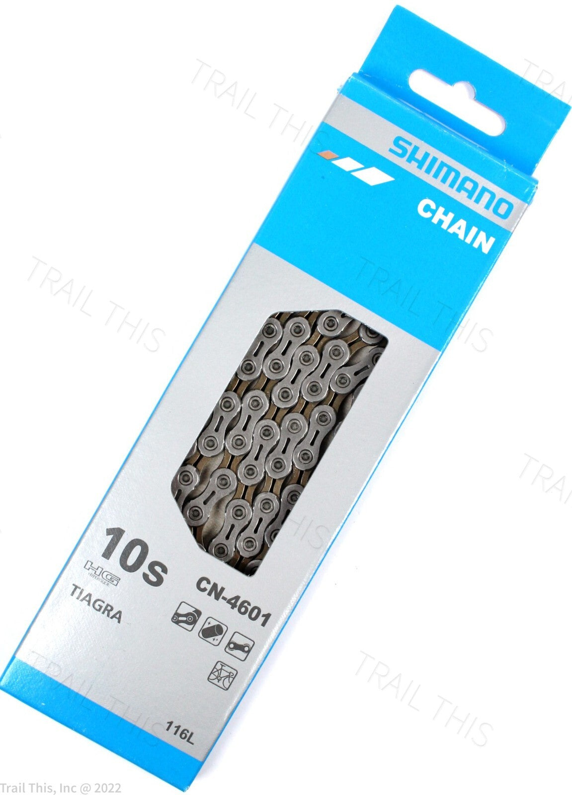 10-Speed Bicycle Chain 116 Links for Road Bikes - Hyperglide, Gray