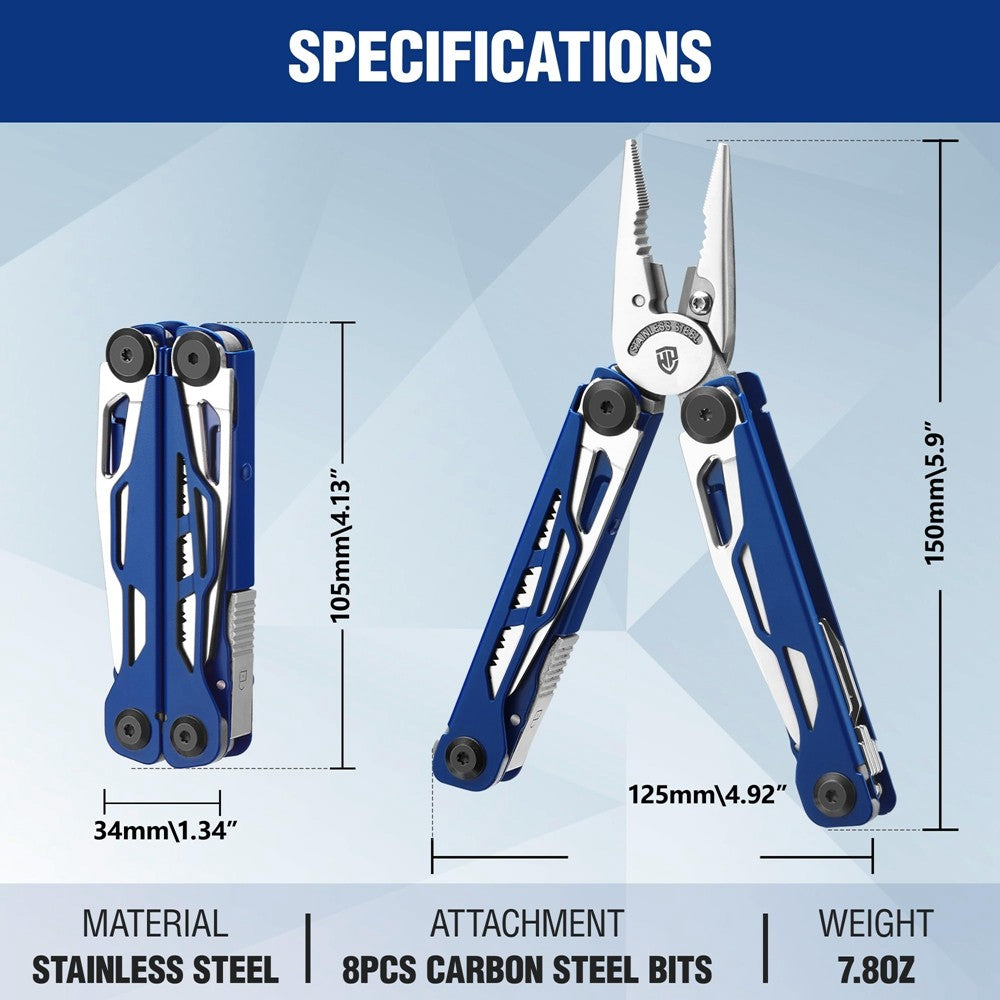 24-in-1 Stainless Steel Multitool Pliers with Sheath for Camping & Repair