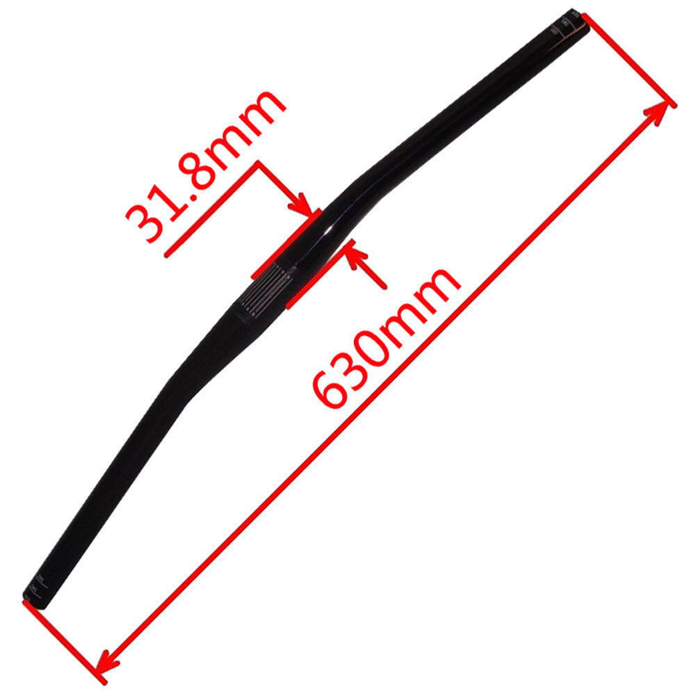 Carbon Fiber MTB Bike Flat Bar Handlebar 31.8mm 630mm UD Finish Lightweight