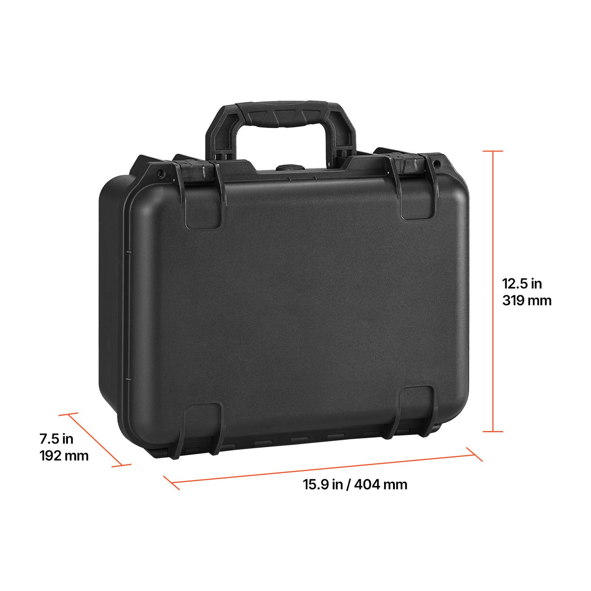 Durable Hard Pistol Case with Foam Interior for Secure Storage 15.9x12.5x7.5 in