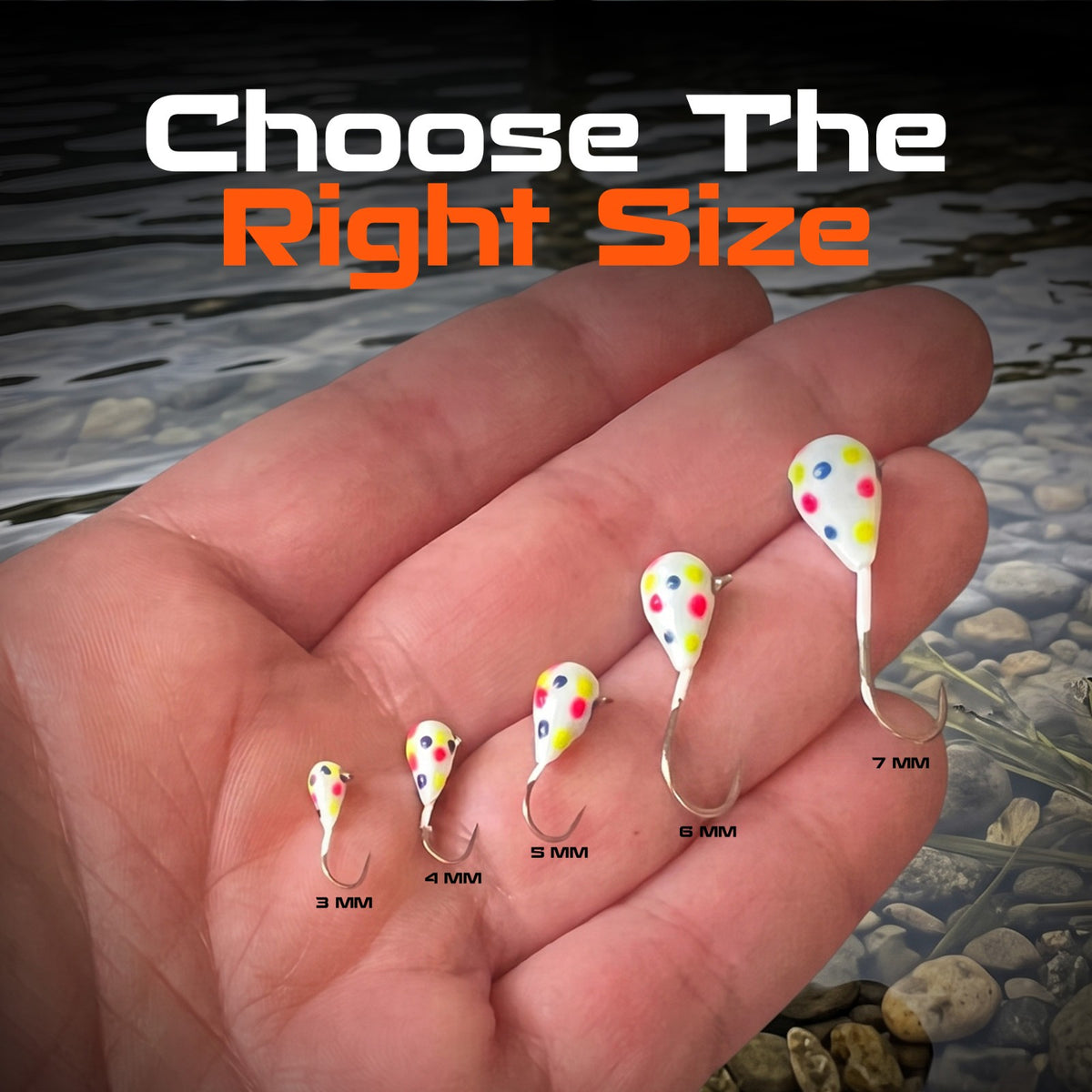 Ice Fishing Jigs Tungsten Lures for Panfish Crappie Perch Glow-Effect
