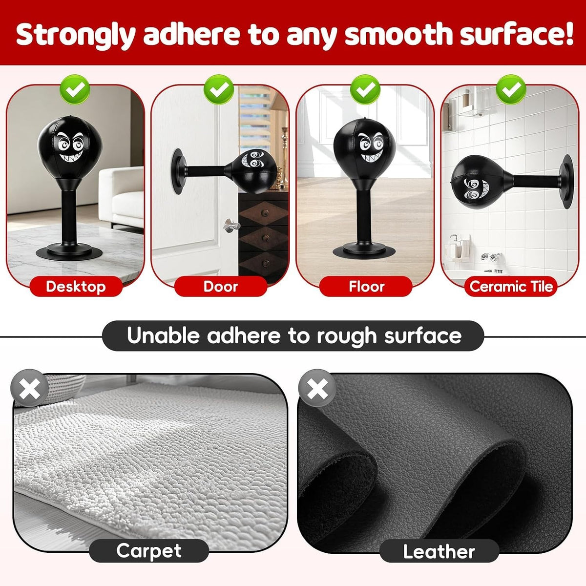 Desktop Punching Bag with Suction Cup for Stress Relief and Focus