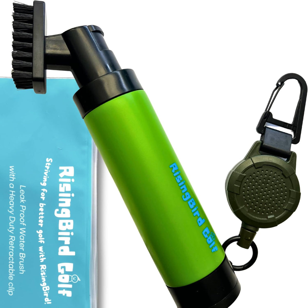 2025 Steel Wire Retractable Golf Club Cleaner Brush with Clip