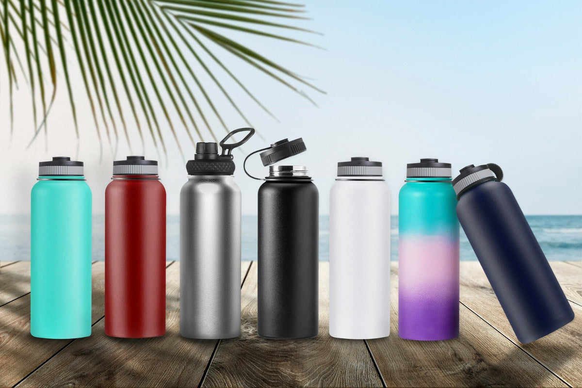 40oz Stainless Steel Vacuum Insulated Water Bottle with Wide Mouth & Leak-Proof Lid