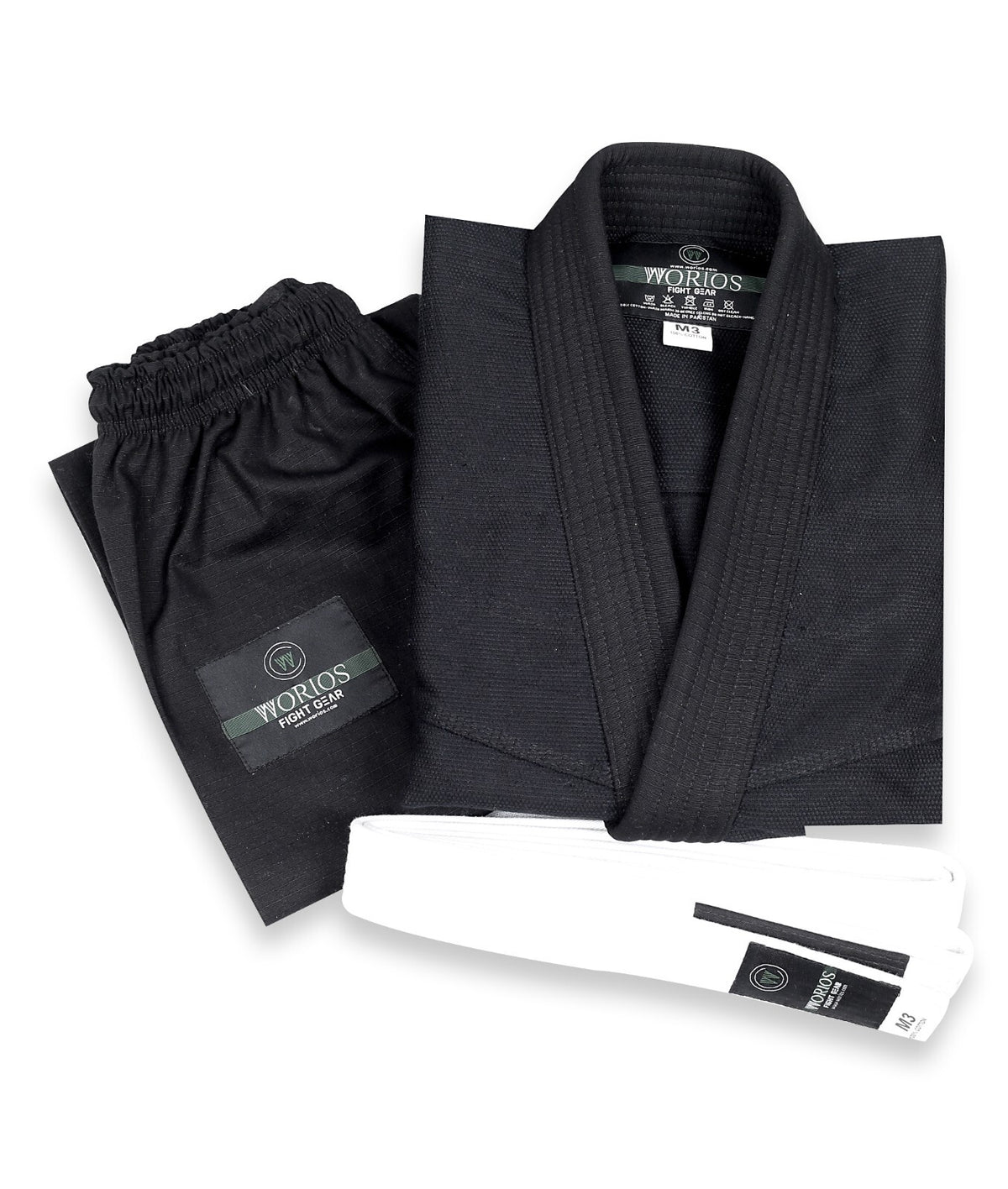 Lightweight Kids BJJ Gi Grappling Kimono - Black, Multiple Sizes