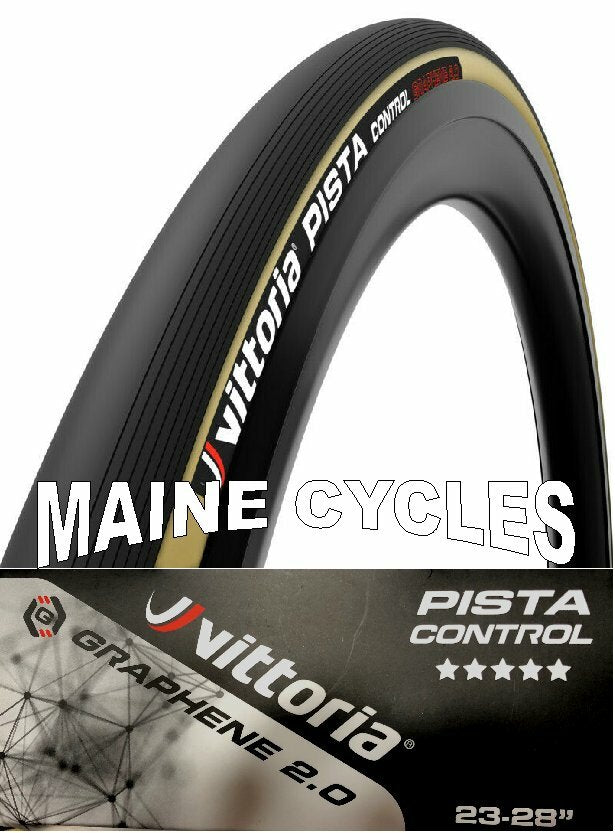 Vittoria Pista Control Tubular G 2.0 700x23 Bike Tire - Black/Gum Sidewall