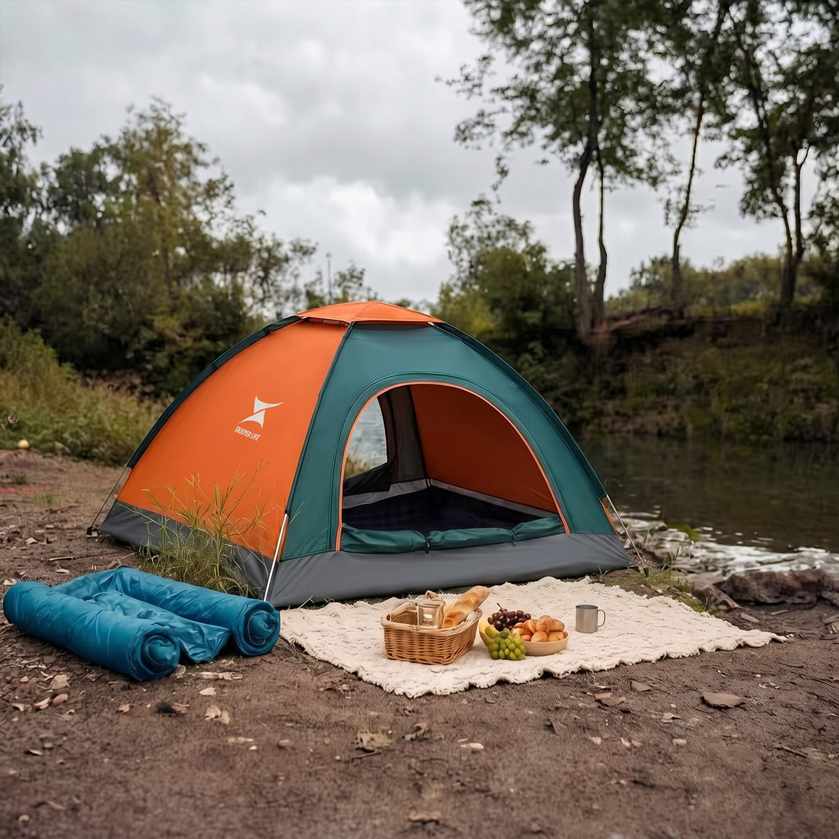 Pop Up Waterproof Tent for Camping Hiking Windproof Instant Shelter US Stock