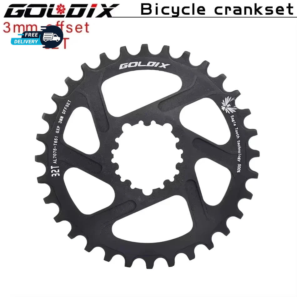 MTB Chainring 30T-38T Direct Mount 3 Bolt Offset 0-6mm for 9-12 Speed Bikes