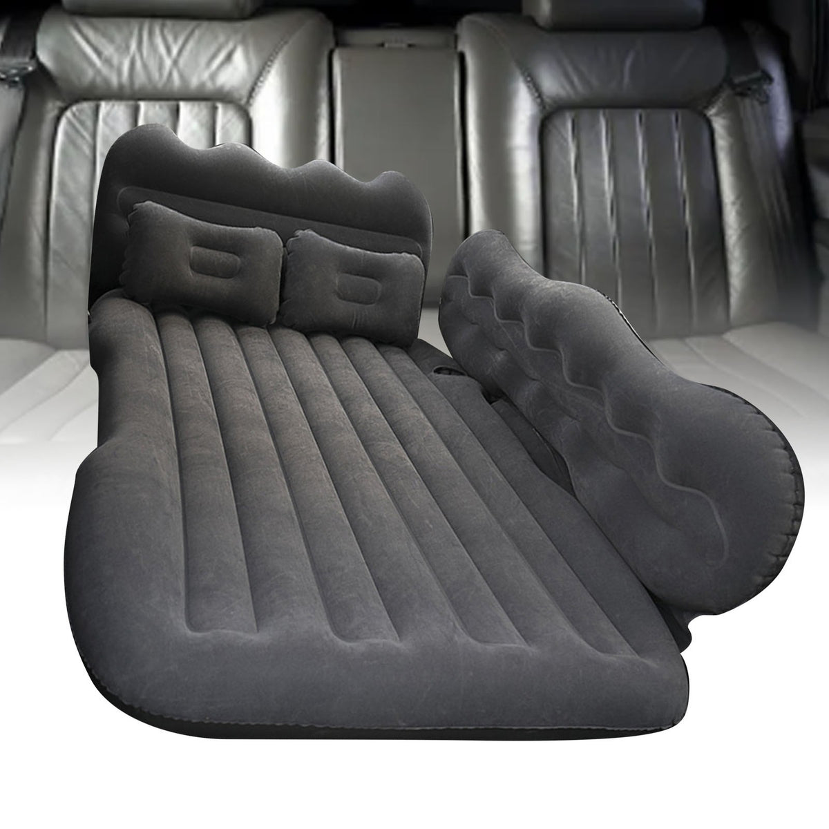 Inflatable Car Travel Bed for SUV Rear Seat - Air Mattress for Camping & Road Trips