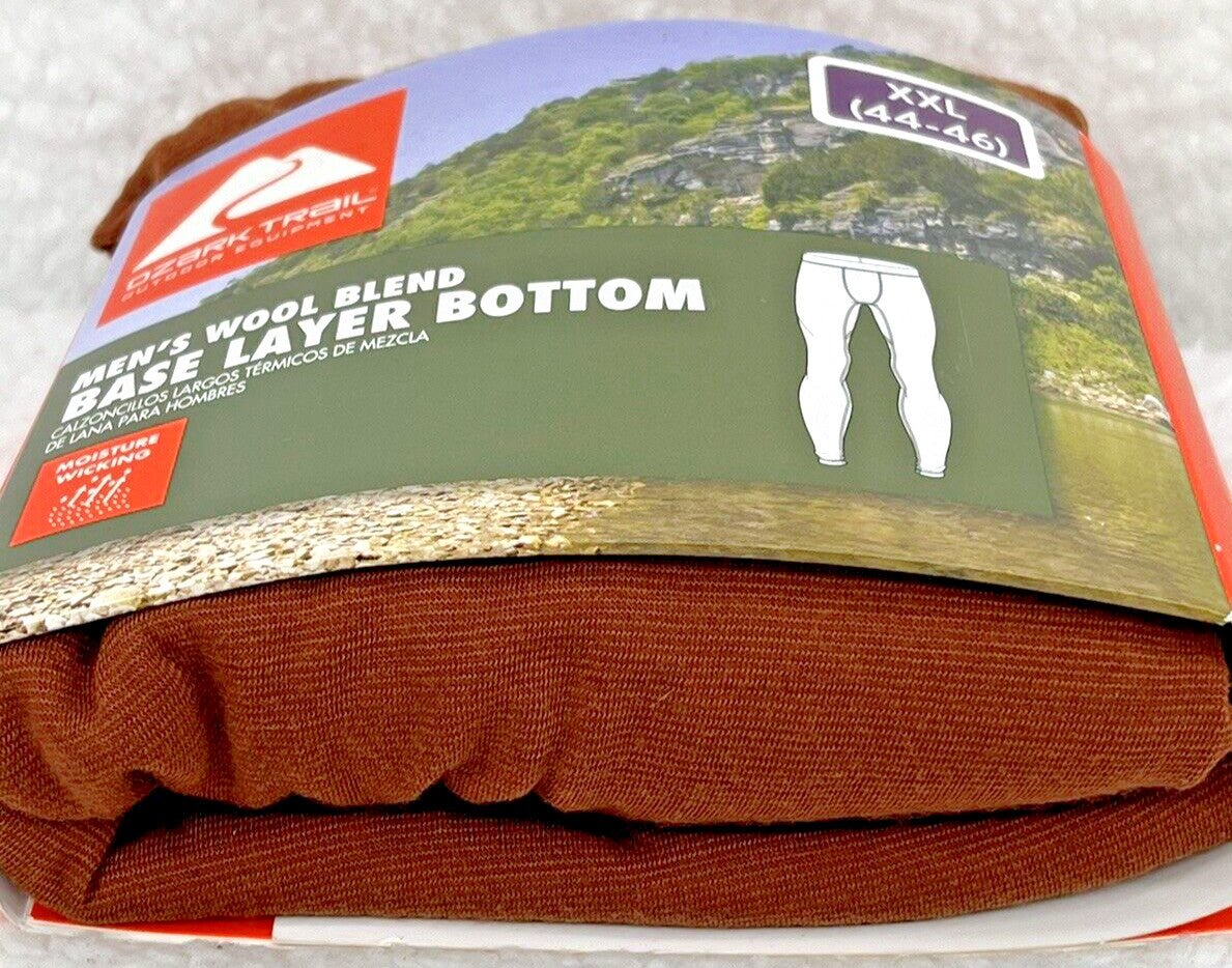 Men's Merino Wool Blend Thermal Bottoms - Base Layer for Winter