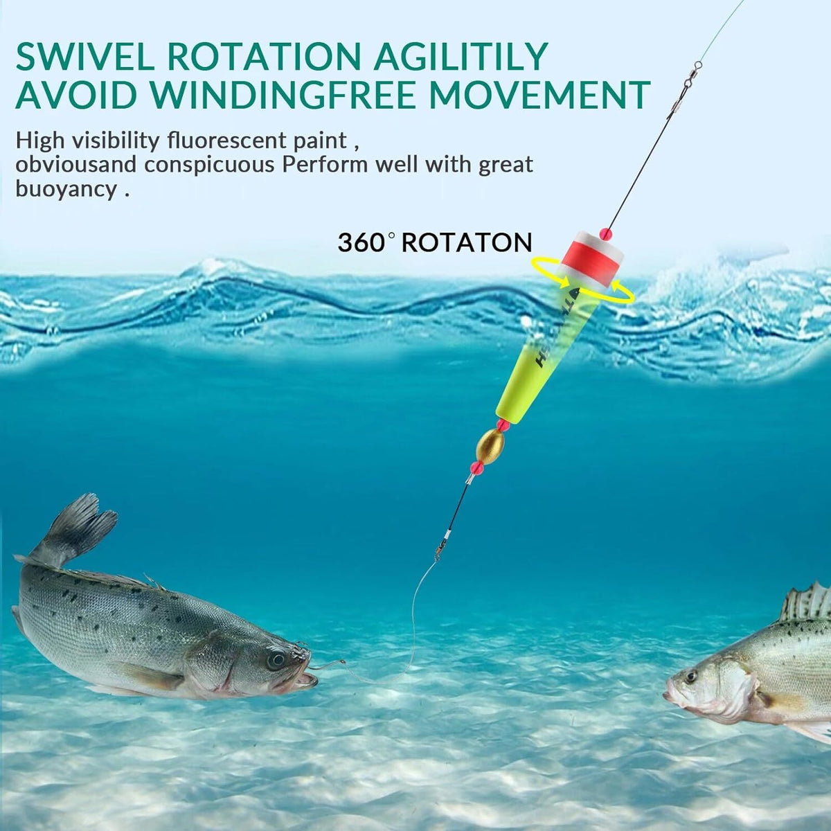 Fishing Floats Popping Corks Rattles for Saltwater Catfish and Redfish