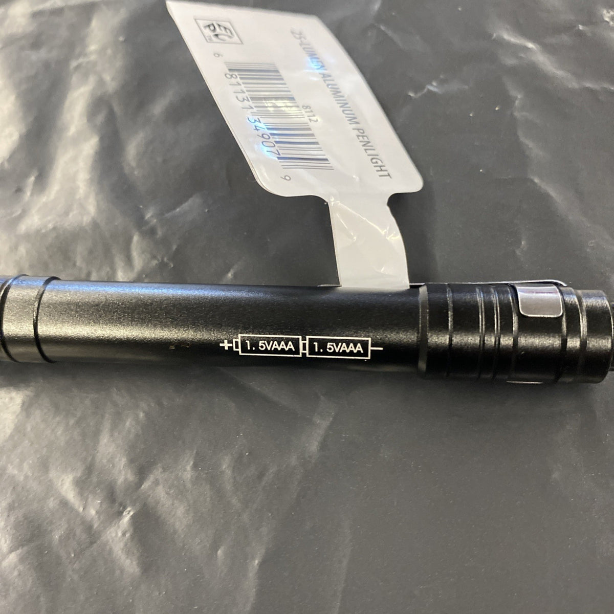25-Lumen Aluminum LED Penlight Flashlight with Pocket Clip - Black