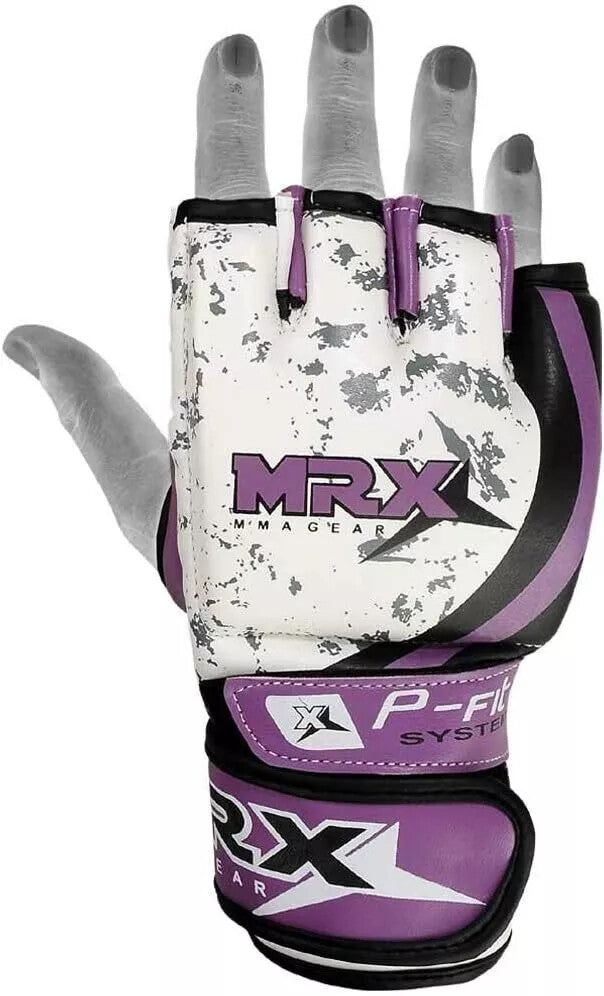 Womens MMA Grappling Gloves Sparring Boxing Fight Gloves Purple - Various Sizes