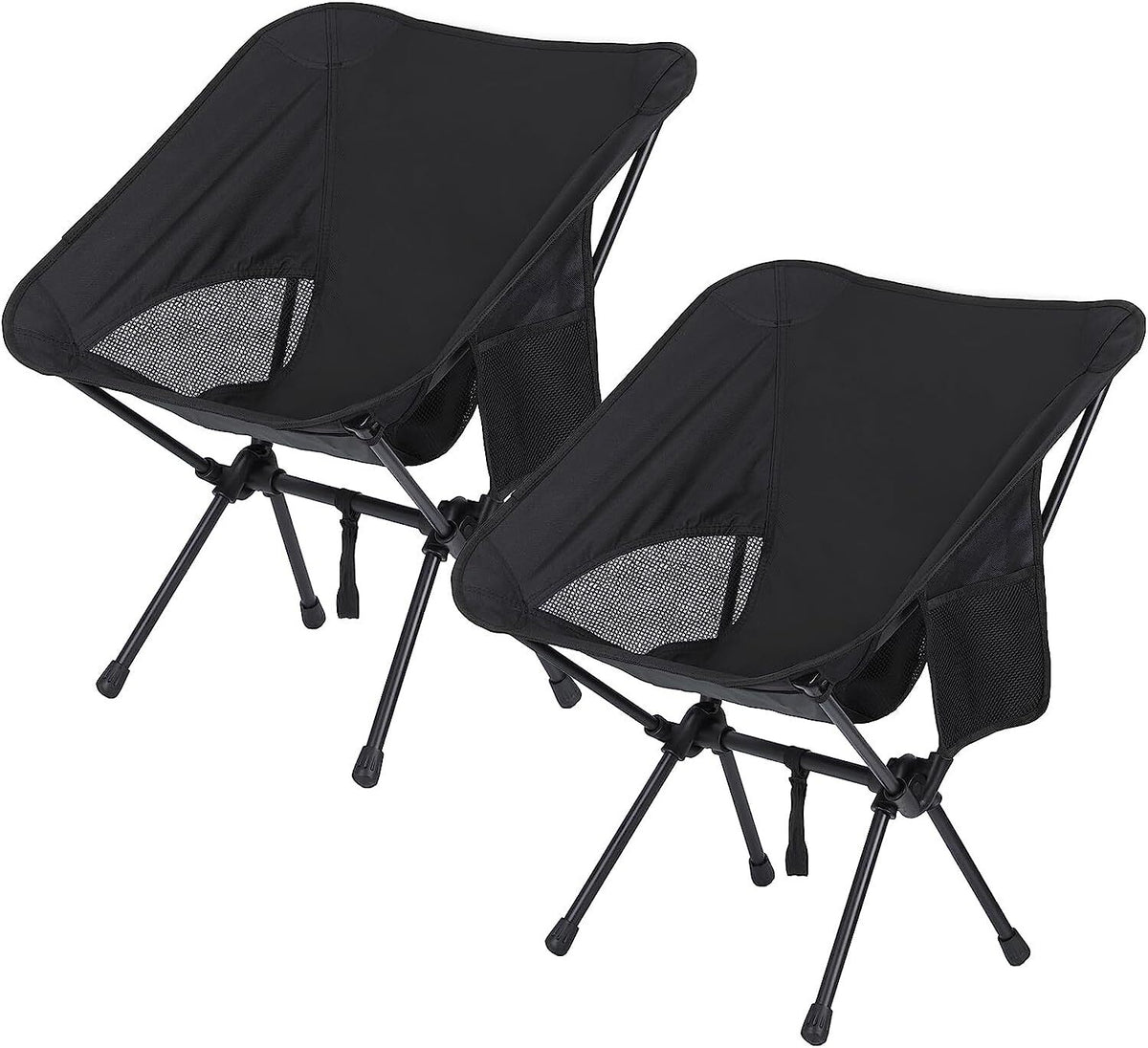 Ultralight Foldable Camping & Beach Chairs with High Back - 1 or 2 Pack