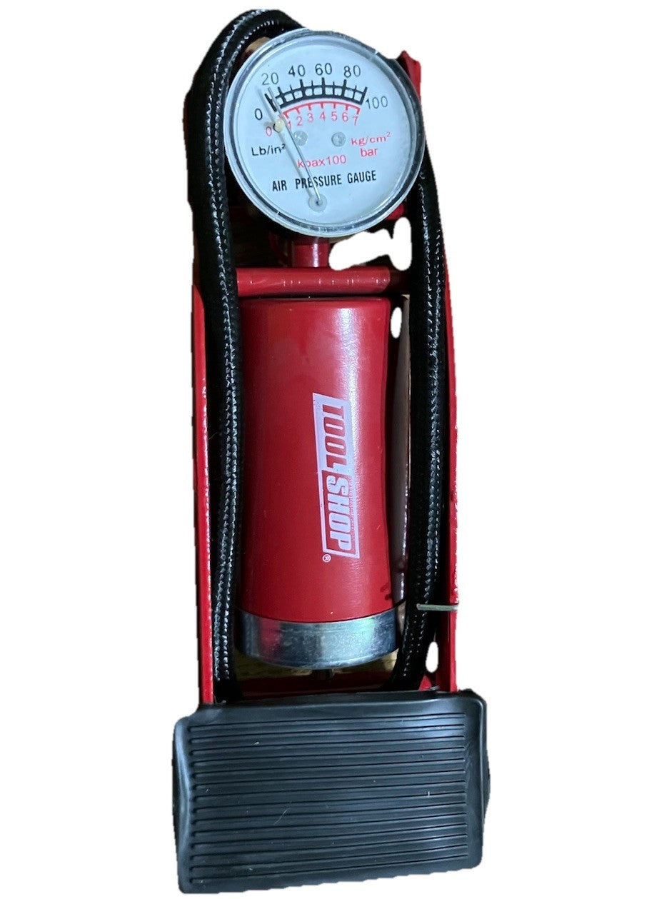 High Pressure Foot Pump for Tires, Balls & Inflatables - 100 PSI
