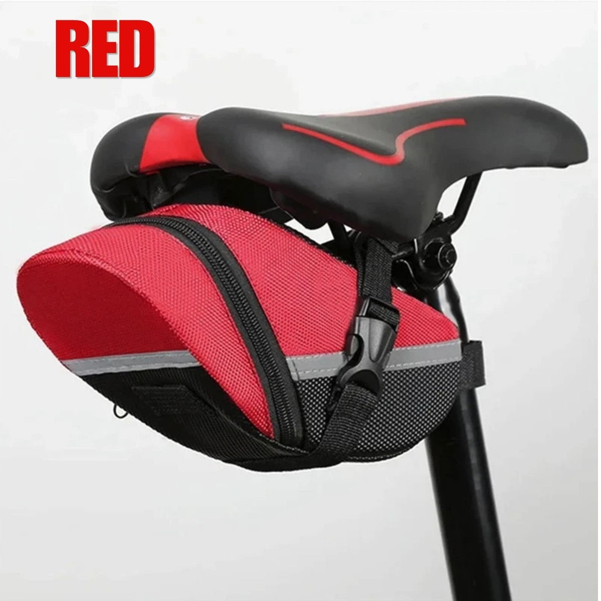 Waterproof Bicycle Saddle Bag MTB Rear Seat Tool Storage Pouch - Multiple Colors
