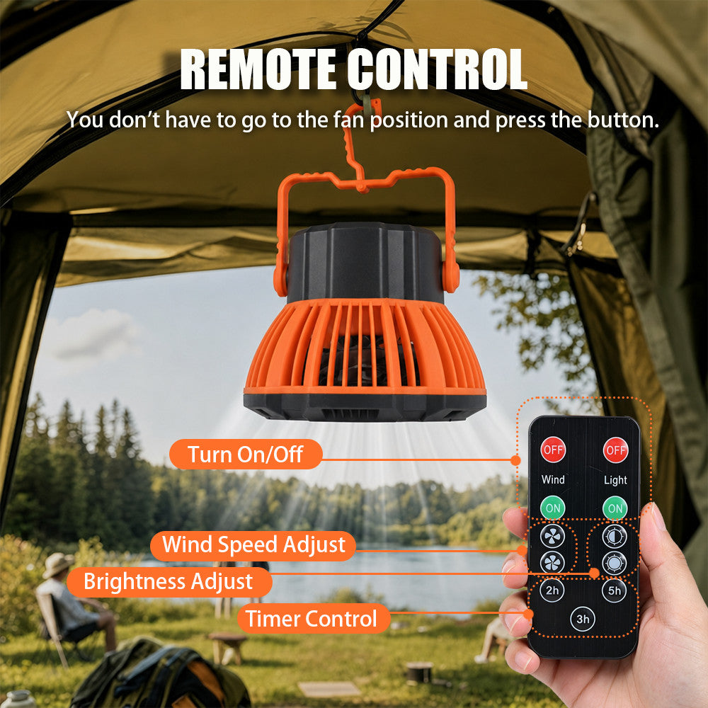 Portable Tent Light LED Fan Combo for Camping Hiking Outdoor