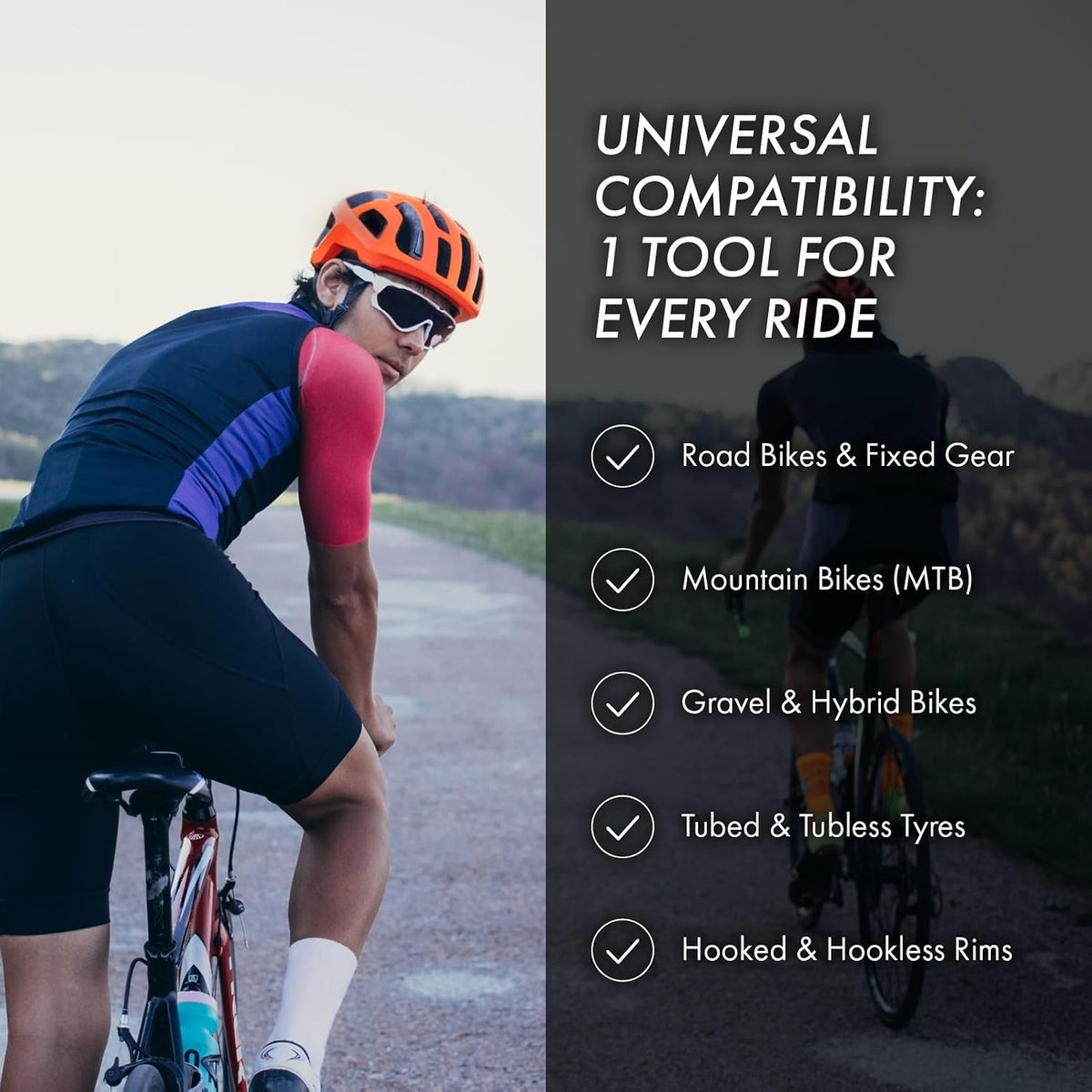 Professional Bicycle Tire Lever - Suitable for All Tire Widths, Tubeless & Tubed