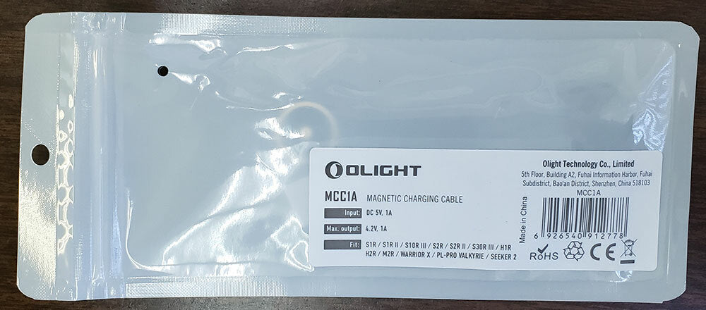 Olight MCC-1A Magnetic Charging Cable for Rechargeable Flashlights