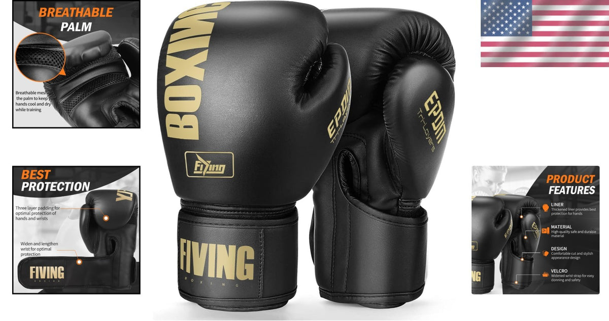 10oz Boxing Gloves for Men & Women - Durable, Breathable & Stylish