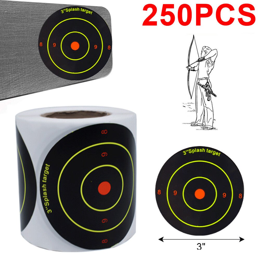 Self-Adhesive Shooting Targets - Reactive Splatter Stickers for Indoor & Outdoor Practice