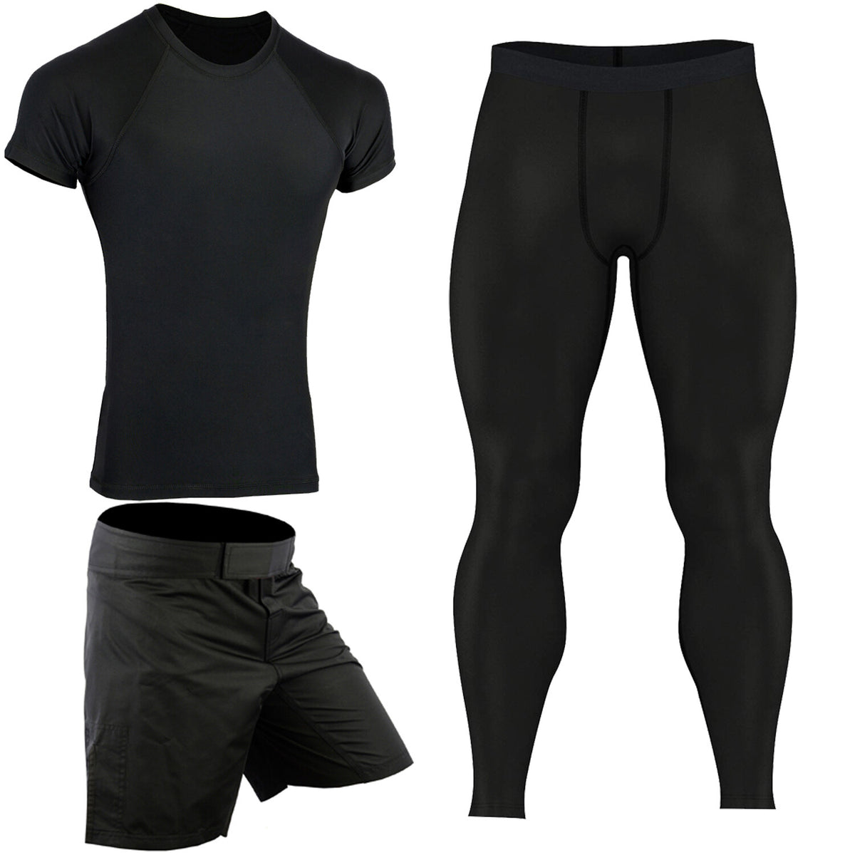 MMA Rash Guard & Kickboxing Shorts Set for Athletic Training