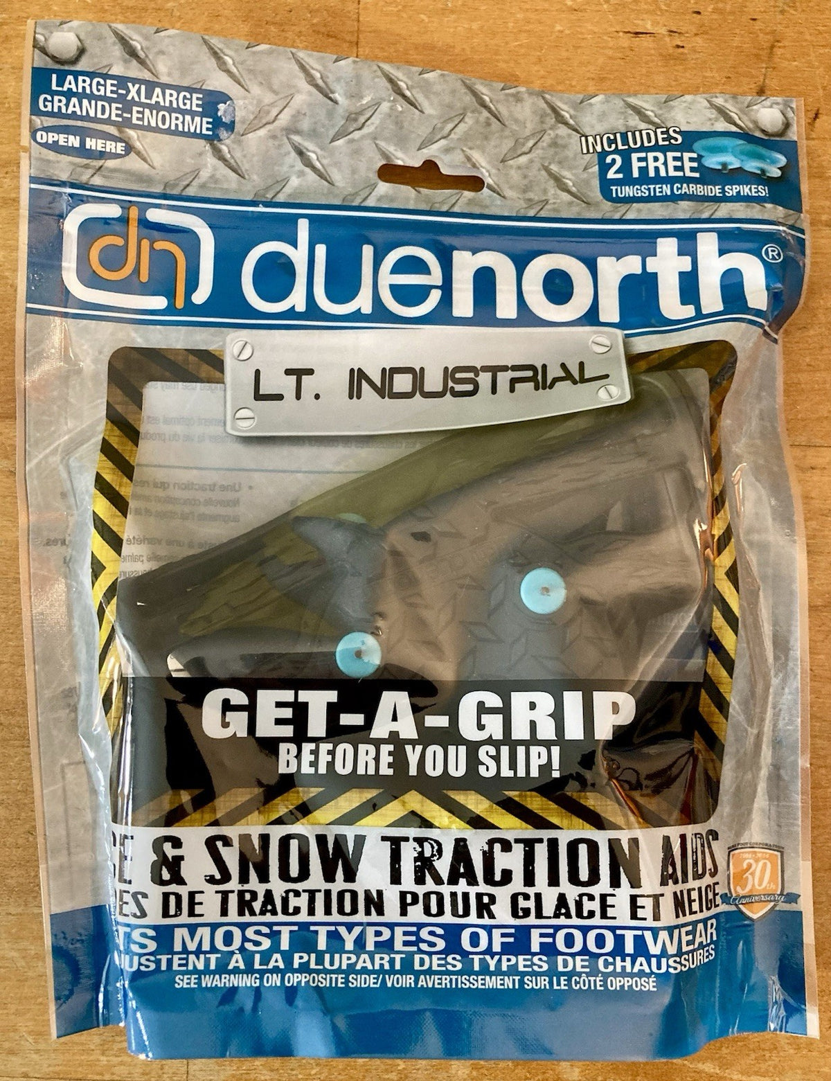 Ice & Snow Traction Aids for Shoes - L/XL Black Safety Grips