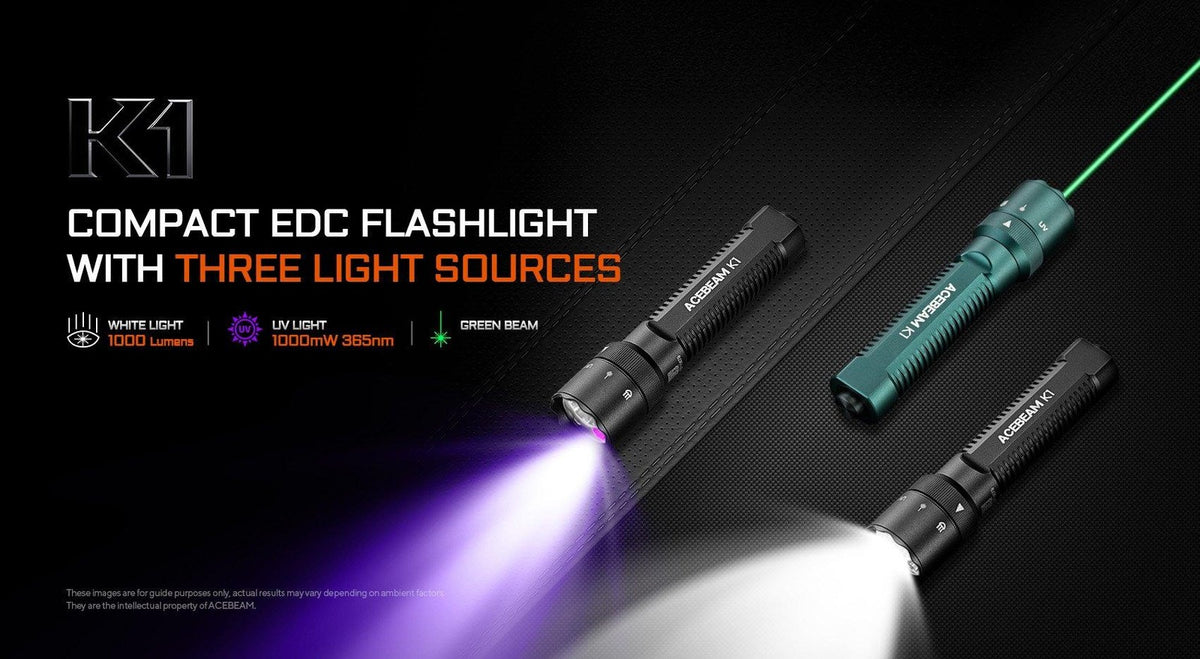 LED Flashlight with 3 Light Sources 1000 Lumens Rechargeable Outdoor Torch