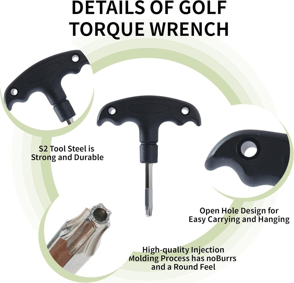Golf Wrench Tool Stainless Steel Ergonomic Club Adjustment Tool