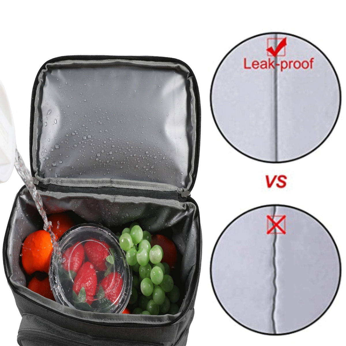 Insulated Cooler Backpack for 26 Cans - Dual Compartment Leakproof Design