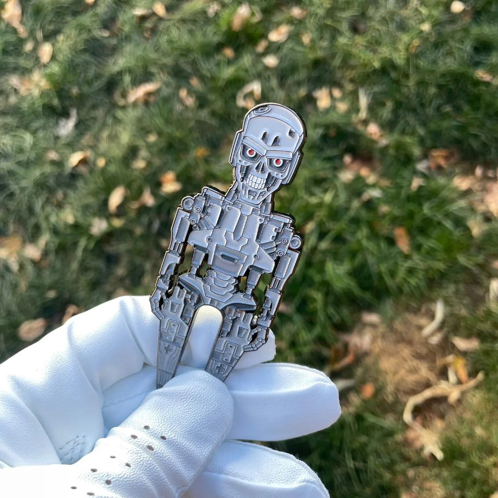 Golf Divot Repair Tool with Magnetic Ball Marker - Small Batch Metal Repair Tool