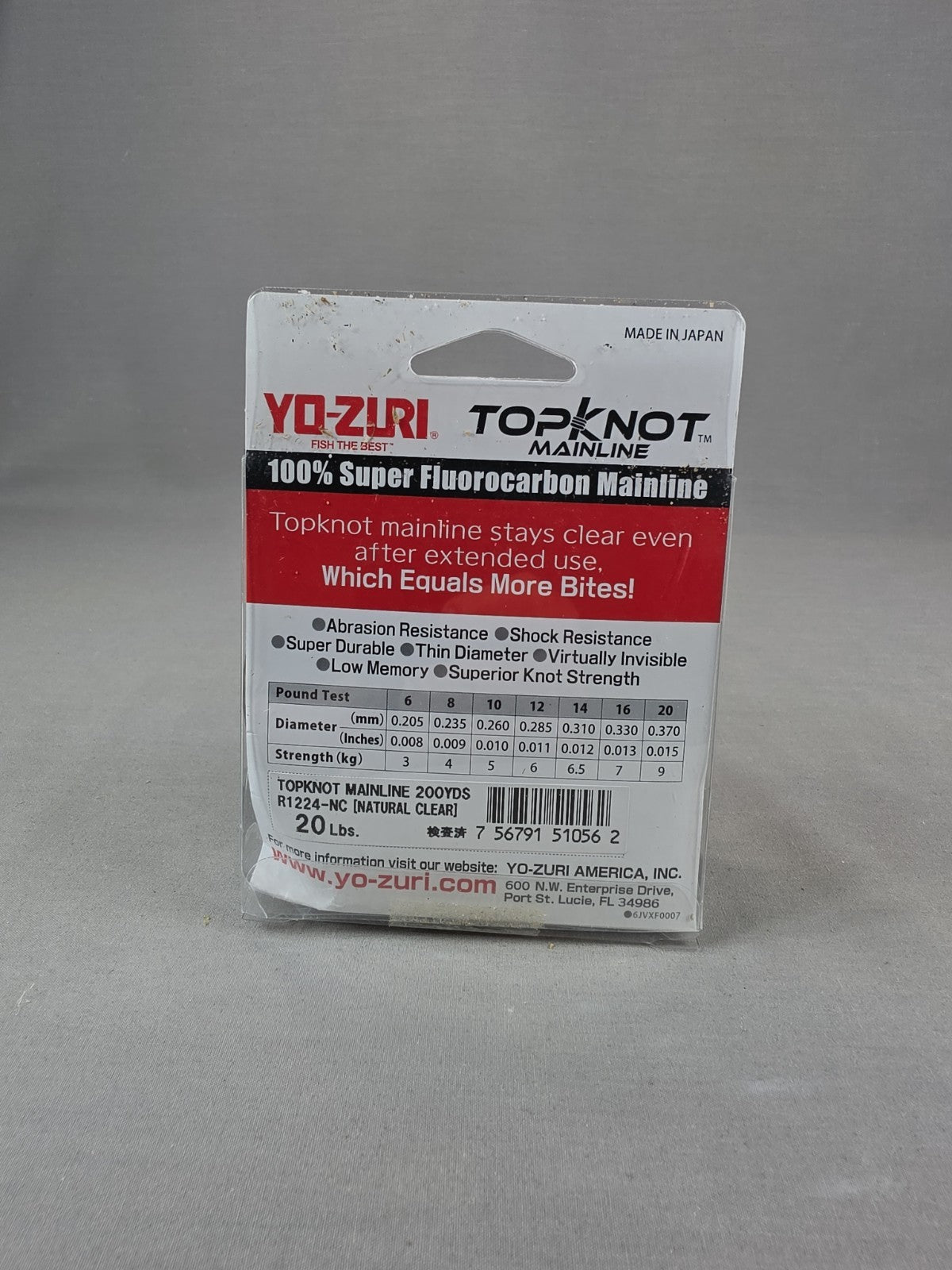 20 lb Clear Fluorocarbon Fishing Line 200 Yards - Super Strong & Invisible
