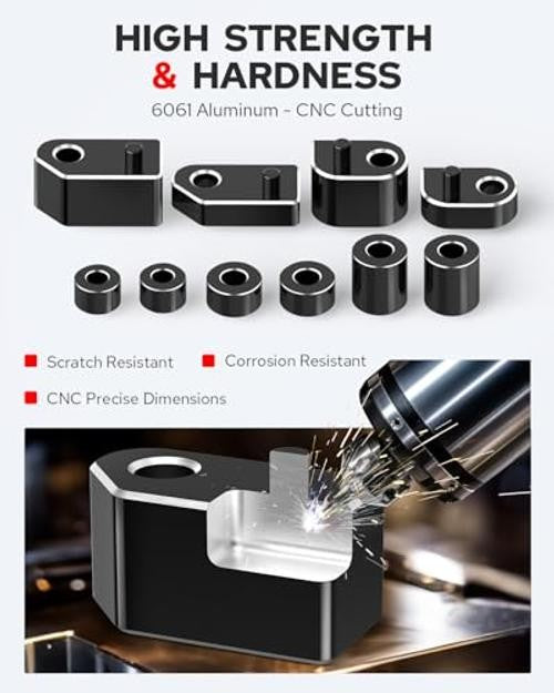 Harley Davidson Driver Floorboard Extensions - 1 & 1.5 Inch Spacer Kit
