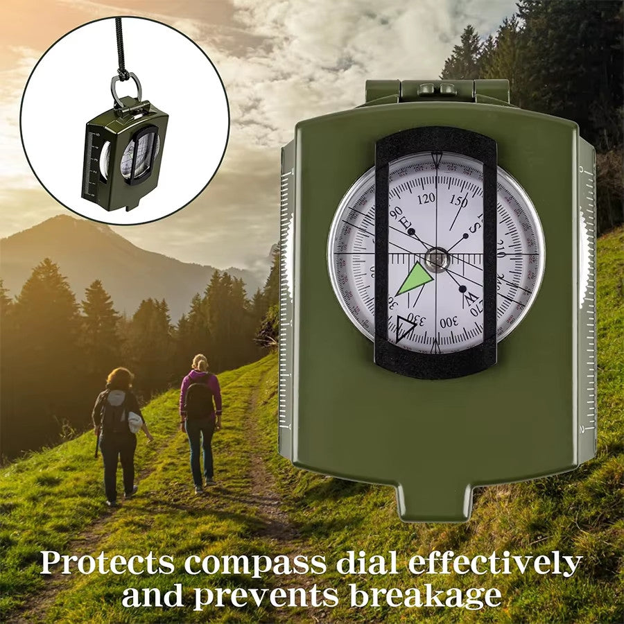 Military Compass AF-4580 Waterproof Lensatic Navigation for Camping Hiking