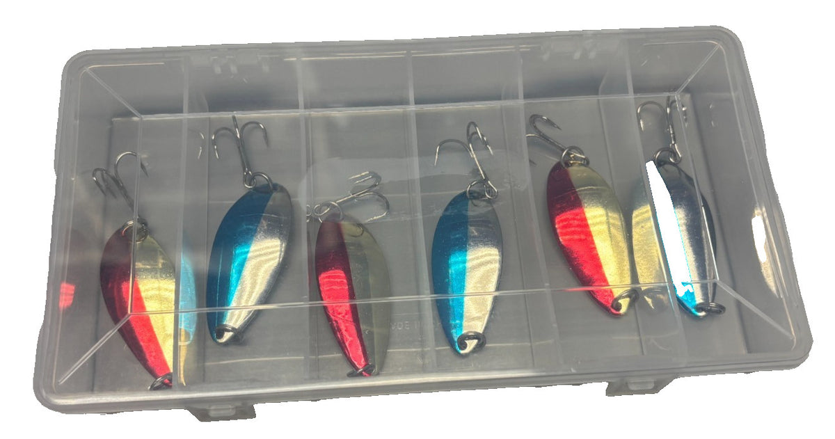 6-Piece Assorted Fishing Lures Set with Free Tackle Box - Saltwater and Freshwater