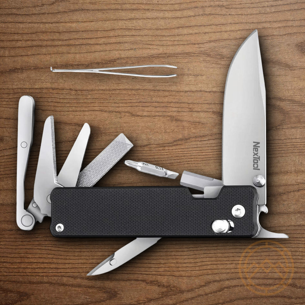 Multi-Tool with Scissors and Blade - Black G10 Handle, Pocket Size