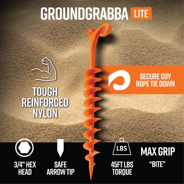 Soft Ground and Sand Tent Stakes - 2 Pack for Camping & Beach Use